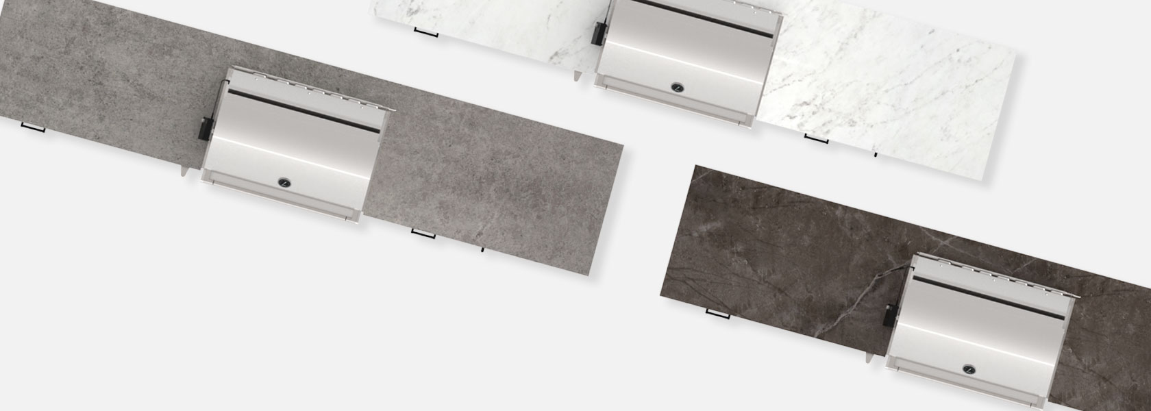 White Powder Coated Aluminum Kitchen Cabinets