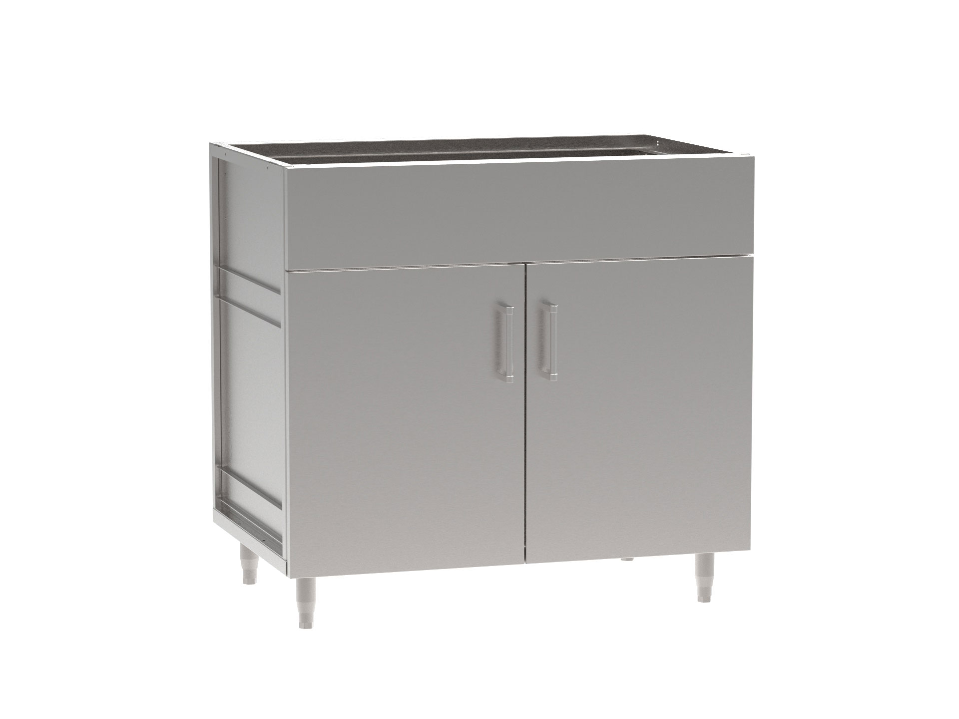 1 Quarter False Drawer Double Door Outdoor Sink Base Cabinet