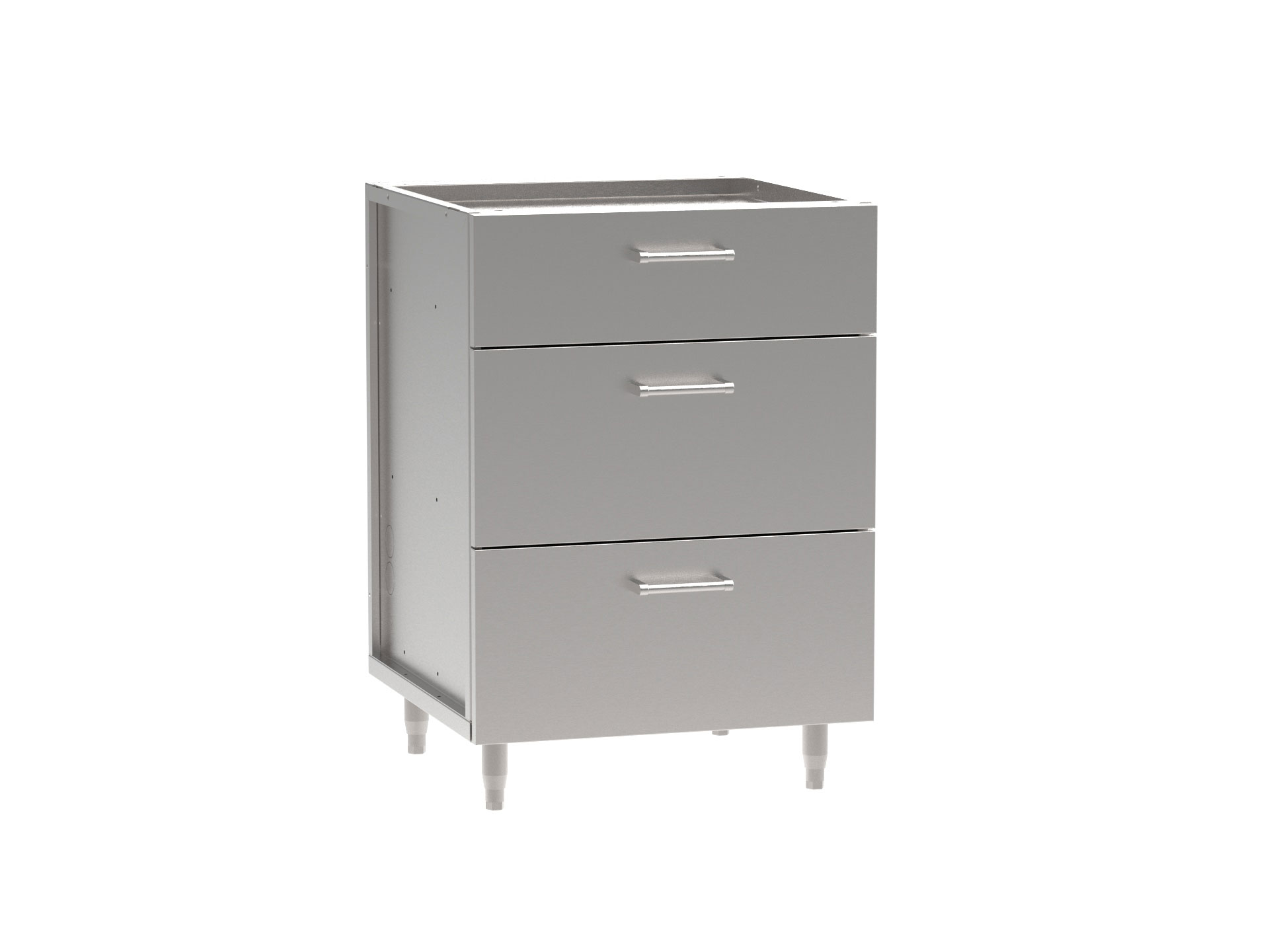 Quarter Drawer w/Two 3/8 Drawers Outdoor Base Cabinete