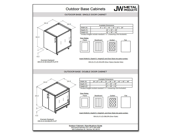 Specification Sheets