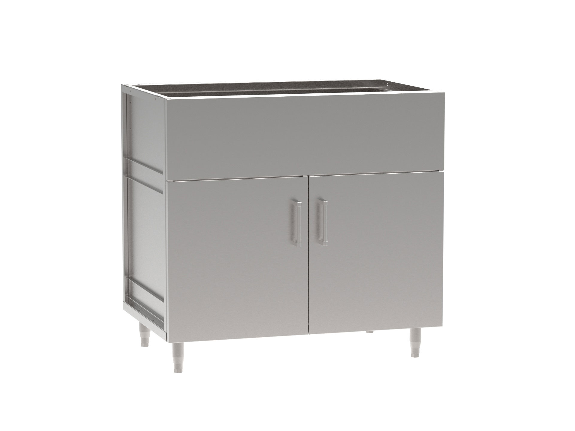 1 Third False Drawer Double Door Sink Base Cabinet